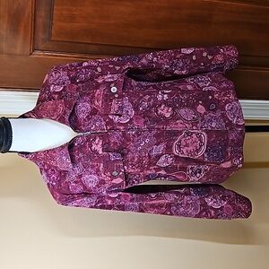 CHRISTOPHER & BANKS ZIP-UP BLAZER SUIT JACKET S STRETCH